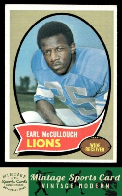 1970 Topps - Earl McCullouch - Rookie RC #195 Detroit Lions - Image 1 of 2