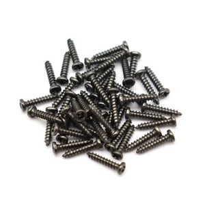 50 Pcs Guitar Tuning Pegs Machine Heads Mounting Screws Black Nickel 2.2*11mm - Picture 1 of 5