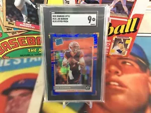 2020 Donruss Optic Joe Burrow #151 Blue Hyper Prizm Rookie RC SGC 9 Graded card - Picture 1 of 3