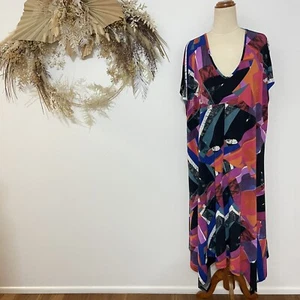 Taking Shape TS Womens Plus Size L / 22 Dress Colourful Bright Pattern Arty - Picture 1 of 8