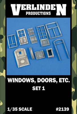 1/35 Scale Windows, Doors,ETC. Set 1 Resin Scenes Accessory Kits VERLINDEN #2139 - Image 1 of 2