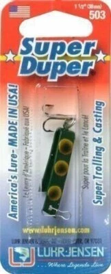 Ложка Luhr Jensen Super Duper, лягушка, 1 1/2 дюйма - Изображение 1 из 2