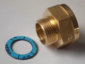 Mufennippel Reduktion IG 1" auf 3/4" AG eins. flachdichtend + Graphit Dichtung - Picture 1 of 2