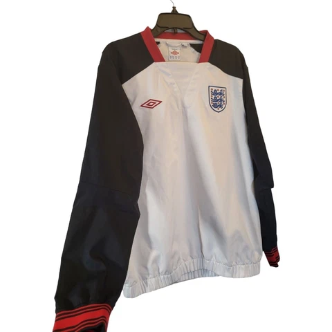 Umbro Soccer Football White Pullover Jacket England Size XL Cover