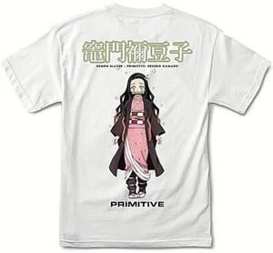 Primitive X Demon Slayer Nezuko Kamado Collab Skate T-Shirt Tee White Streetwear - Picture 1 of 2