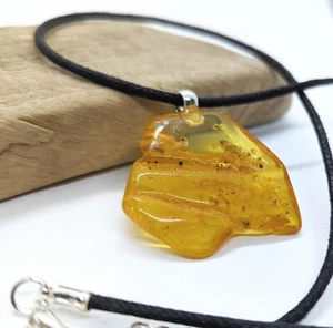 Colgante Ámbar Báltico Transparente Natural Color Miel Forma Única, Regalo - Imagen 1 de 6