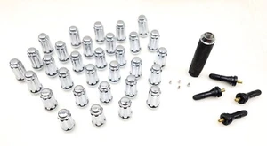 NEW Pro Comp 32-Piece M14×1.5 Spline Lug Nut Kit Chrome w/ Valve Stems PXA16145 - Picture 1 of 5