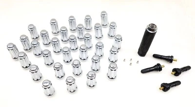 NEW Pro Comp 32-Piece M14×1.5 Spline Lug Nut Kit Chrome w/ Valve Stems PXA16145 - Image 1 of 4
