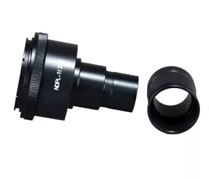 Microscope Adapter w 2X Lens for Nikon DSLR Camera +23.2-30.5mm Step-Up Sleeve - Picture 1 of 2