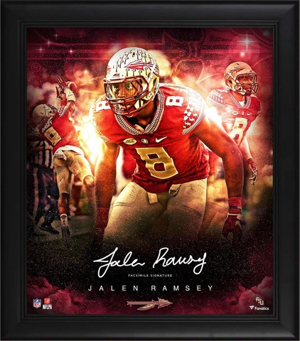 Jalen Ramsey Florida State Seminoles FRMD 15x17 Stars of Game Collage Facsimile Cover