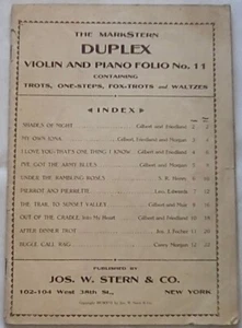 The MarkStern Duplex Violin and Piano Folio No. 11 (1916, Paperback) - Picture 1 of 1