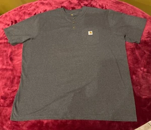 Carhartt Henley Original Fit Grau Kurzarm Workwear Hemd Herren 3XL Top! - Bild 1 von 7