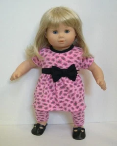 PINK Print Legging Set w/Bow for American Girl Bitty Baby or TWIN (OUTFIT ONLY) - Picture 1 of 1