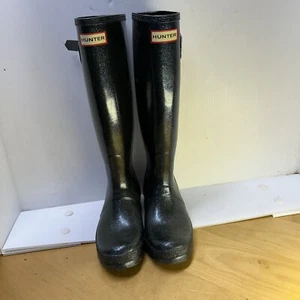 HUNTER STARCLOUD GLITTER WELLINGTON RAIN BOOT WOMEN US SZ 6 - Picture 1 of 11