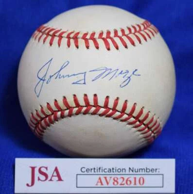 Johnny Mize JSA COA Autograph American League Signed Baseball - Image 1 of 2
