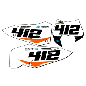 XCF SG64  Custom MX Number Plates Senge Graphics Kit Compatible with KTM - Picture 1 of 25