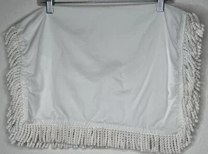 Standard Pillow Sham White Fringe Cotton Home Decor - Picture 1 of 4