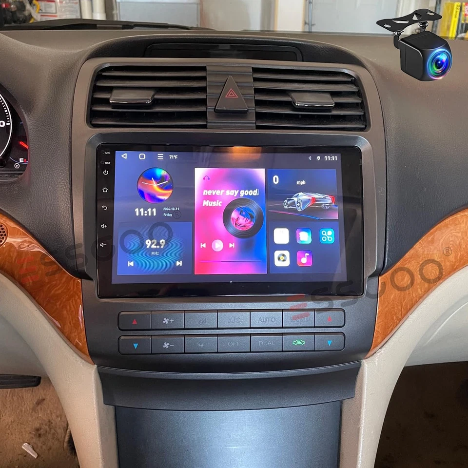 Rádio estéreo automotivo Apple Carplay Android 14.0 GPS + câmera para Acura TSX 2004-2008 - Imagem 1 de 4