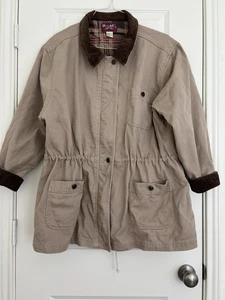 Vintage Denim & Co. Barn Chore Jacke Mantel in beige mit Cordkragen Gr. 2X - Bild 1 von 9