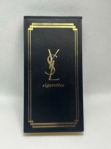 YVES Saint Laurent YSL Novelty Plastic Cigarette Case Holder Black & Gold Used - Picture 1 of 8