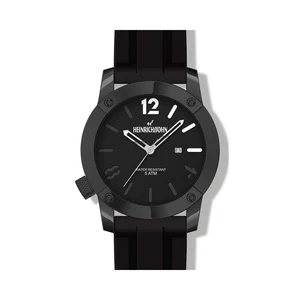 Heinrichssohn GE-Schalke HS1014B Herrenuhr Armbanduhr Silikonarmband Uhr - Bild 1 von 1