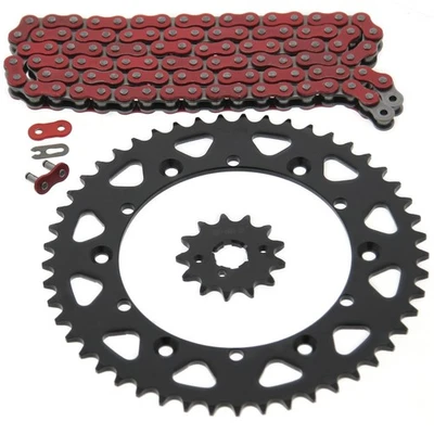 Cadena y piñón rojo Yamaha 1991-1996 WR250 250 / 1991-1993 YZ250 250 13/49 116L Foto 1 de 4