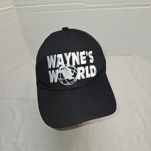 Wayne's World Black Snapback Trucker Hat Adjustable SNL Mike Myers Euc - Picture 1 of 6