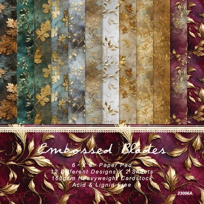 24Pcs Leaves Foliage Scrapbook Paper Pad Single-Sided Card Making Journal Album - Image 1 of 4