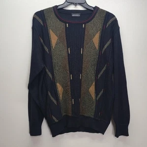 Vintage Cooper 3D Geometric  Sweater Men's M Canadian Wool Blend - Picture 1 of 5