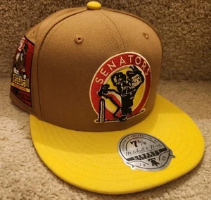 7 5/8 - Gorra gorra de los senadores de Washington MLB Mitchell & Ness Liberty TOPPS nacionales - Imagen 1 de 9