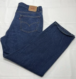 Vintage LEVIS 505 Jeans Mens Size 44x30 Blue Straight Denim Cowboy Y2K Made USA - Picture 1 of 11