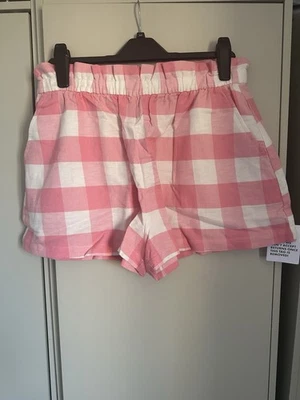 Pink & White Checked Shorts – ASOS Petite UK 14 – New with Tags - Image 1 of 4