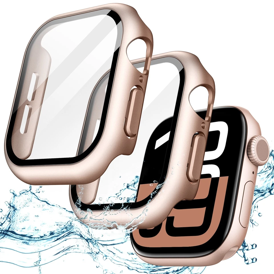 Capa impermeável com protetor de tela para Apple Watch Series 11/10 42mm, pacote com 2 - Imagem 1 de 1