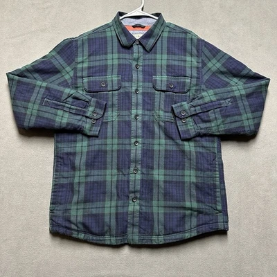 LL Bean Jacket Mens Large Blue Green Primaloft Button Up Lined Shacket Shirt Jac - Image 1 of 4