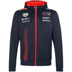 Red Bull Racing F1 Men's 2023 Team Full Zip Hooded Sweatshirt - Picture 1 of 4