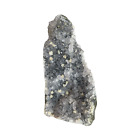 Black Amethyst With Calcite - Cut Base Geode- Healing & Spiritual Protection - A