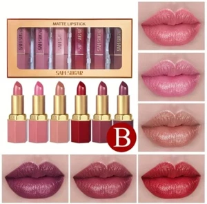 Set B - Set of 6 Matte Lipstick with Balm Cream Pigment,LongLasting,Non Sticky - Picture 1 of 5