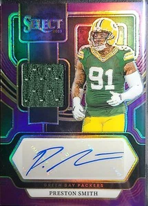 Panini Select 2023 - Packers - Preston Smith Auto - Memorabilia Purple Prizm/49 - Imagen 1 de 2
