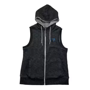 Antigua Men's Size Large Carolina Panthers Sherpa Lined Hooded Vest - Picture 1 of 12