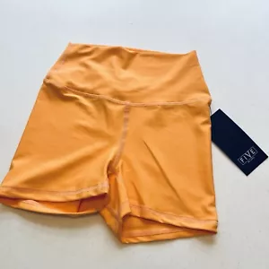 Pantalones cortos de motociclista Five the Label Dancewear cintura alta para mujer M naranja crema - Imagen 1 de 4