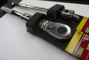 Husky 2pc Set 3/8" Drive Flex Head Extendable Ratchet & Breaker Bar New - Picture 1 of 2