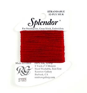 SPLENDOR SILK #S1005 Cranberry Needlepoint Stitching Thread by Rainbow Gallery - Picture 1 of 1