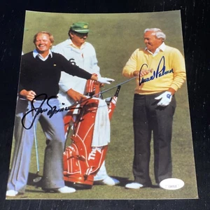 Jack Nicklaus and Arnold Palmer Signed 8x10 Photo JSA COA Golf Legends Masters - Picture 1 of 2