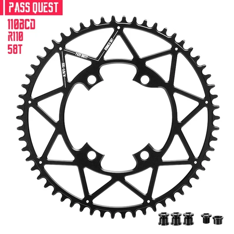 Chainring 110 BCD Hollow R7000 R8000 R9100 36T-58T Bike Chainwheel - Image 1 of 4