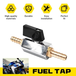 CLASSIC MOTORCYCLE IN LINE OIL / FUEL SHUT OF TAP 8 MM ( 5/16" ) TAILS UNIVERSAL - Picture 1 of 10