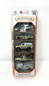 MATCHBOX 5 PACK  70TH ANNIVERSARY SPECIAL SILVER EDITION MBX CITY DRIVERS II NEW - Picture 1 of 2