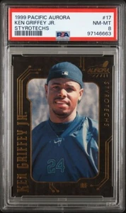 1999 Pacific Aurora Ken Griffey Jr STYROTECHS #17 PSA 8 NM-MT Mariners - Picture 1 of 3
