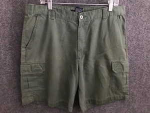 Puritan Cargo Shorts Men's Size 36 Green Mid Rise Outdoor 7.5 Inch Inseam - Picture 1 of 9