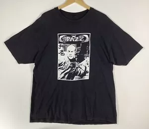 T-shirt grafica nera SPAZZ vintage anni 90 Slap-a-Ham Thrashcore Power Violence XL - Foto 1 di 4