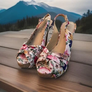 NEU WILD DIVA GEBLÜMT 4,5" HOHER STILETTOABSATZ OFFENE SPITZE DAMENSCHUHE GRÖSSE 6,5 - Bild 1 von 10